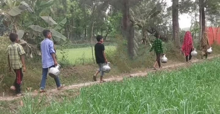 সুবর্ণচরে এক কলস পানির জন্য হাহাকার