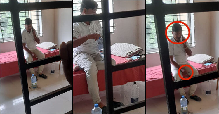 হাজতখানায় বিছানায় শুয়ে সিগারেট হাতে গ্রেফতার বিএনপির সাবেক নেতা