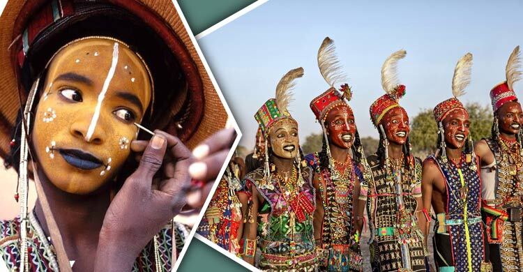 বিয়ের পাত্রীকে আকৃষ্ট করতে মুখে মেকআপ করেন পুরুষরা