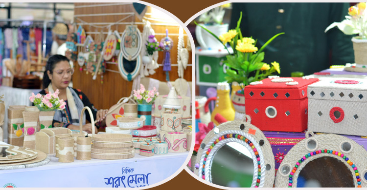 রাজধানীতে শরৎ মেলায় উদ্যোক্তাদের বাহারি পণ্যের সমাহার