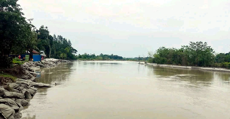 ২০ বছর ধরে ভাঙছে নদী, বিলীনের পথে গ্রাম