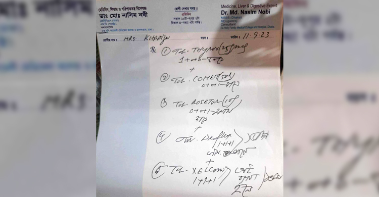 ওষুধ কোম্পানির প্রতিনিধিদের রোগীর প্রেসক্রিপশনের ছবি দেন ডাক্তার