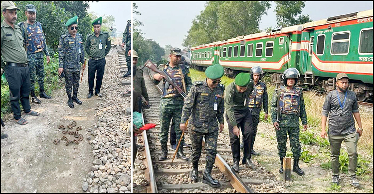 ফেনীতে রেললাইনের ক্লিপ খুলে নেওয়ার চেষ্টা