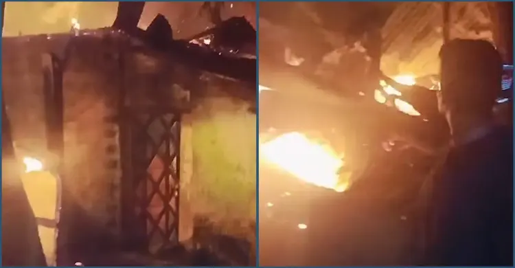 চাঁদাবাজিতে বাধা, ছাত্রদল নেতার বাড়িতে নিজ দলের নেতাকর্মীদের আগুন