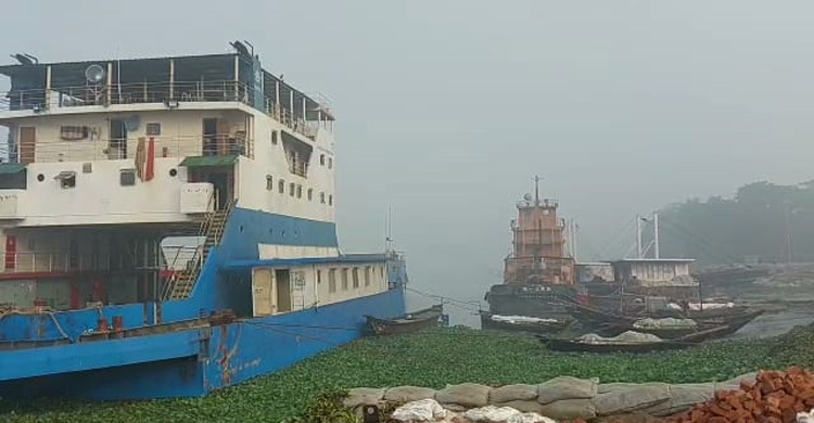ঘন কুয়াশায় শরীয়তপুর-চাঁদপুর রুটে ফেরি চলাচল বন্ধ