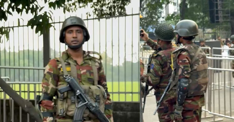 মানিক মিয়া এভিনিউয়ে স্বাধীনতা দিবসে সেনাবাহিনীর নিরাপত্তা জোরদার