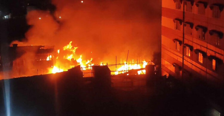 নারায়ণগঞ্জে ডাইং কারখানায় ভয়াবহ আগুন