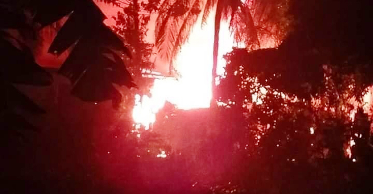 নোয়াখালীতে আগুনে পুড়লো ৯ দোকান