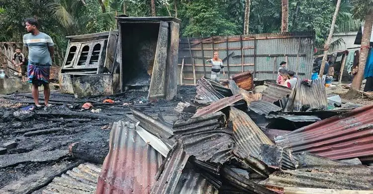 বসতবাড়িতে আগুন, প্রাণ গেলো ৪ মাসের ঘুমন্ত শিশুর