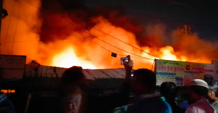 গাউছিয়া বাজারে আগুনে পুড়লো ২০০ দোকান