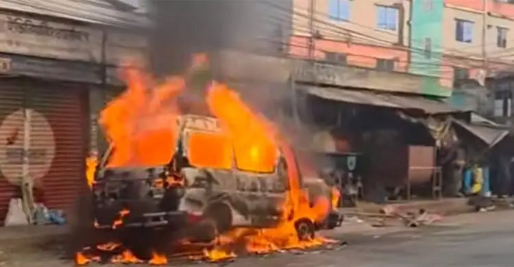 Ambulance burns to ashes in Mymensingh
