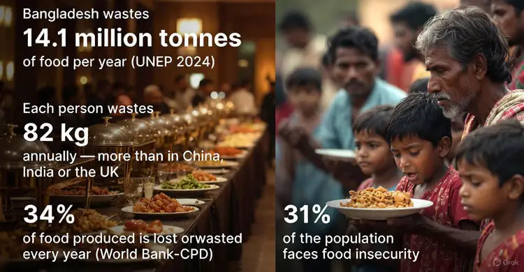 Hungry nation, wasteful plate: Bangladeshis waste more food than China, India, UK