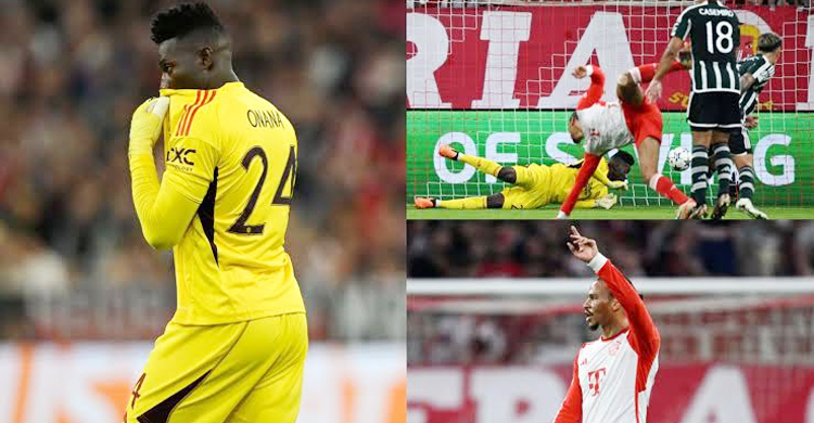 ৭ গোলের ম্যাচে বায়ার্নের জয়, ওনানার ভুলেই হারলো ইউনাইটেড!