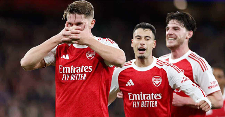 আর্সেনালের ১৩ মিনিটের ঝড়ে বিধ্বস্ত অ্যাতলেতিকো