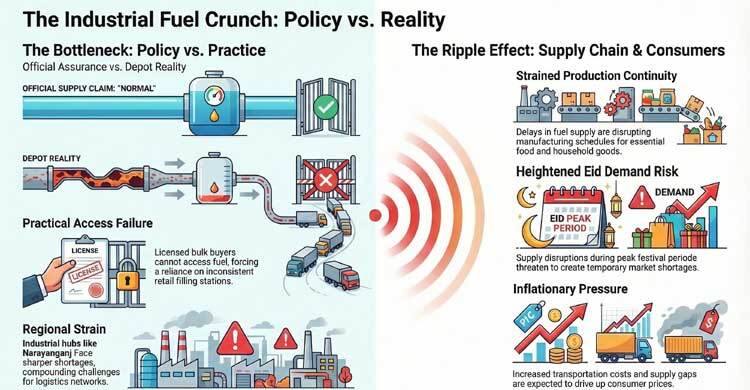 Fuel supply strain deepens: Industrial giants warn production slowdown