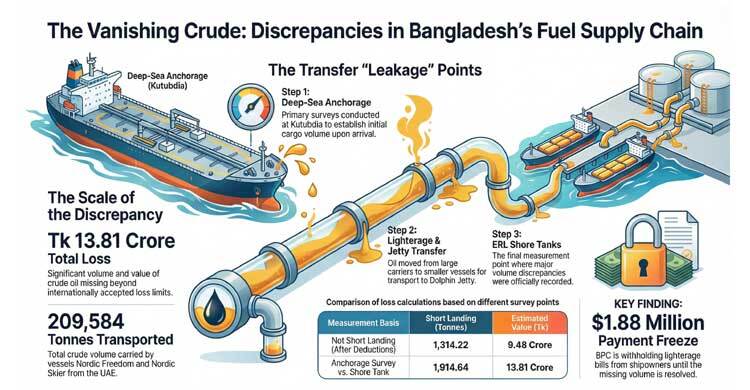 Tk 14cr fuel oil vanishes between ship and refinery