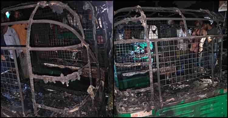 শ্রীপুরে অটোরিকশায় আগুন, চালকসহ যাত্রীরা আহত