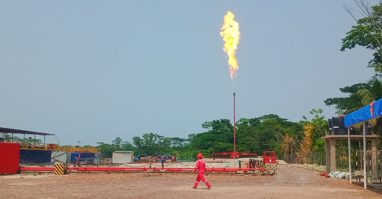 ভোলার গ্যাসক্ষেত্রের নতুন কূপে তৃতীয় স্তরের পরীক্ষা শুরু
