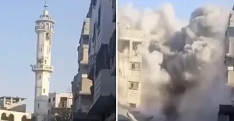 গাজায় ৭০০ বছরের পুরোনো মসজিদ গুঁড়িয়ে দিলো ইসরায়েল