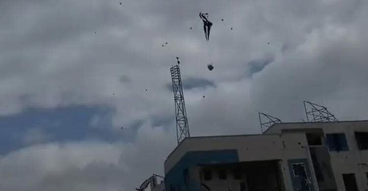 Aid airdrop kills 5 people in Gaza after parachute fails