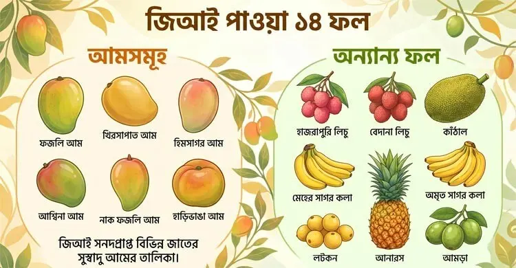 দেশের ১৪ ফলে জিআই সনদ, ব্র্যান্ডিং-অর্থনীতিতে নতুন আশা