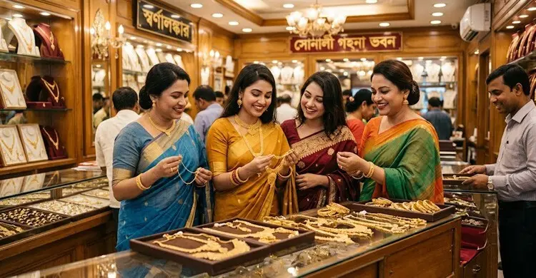 সোনার গহনা আজ কত টাকা ভরি কেনা যাবে