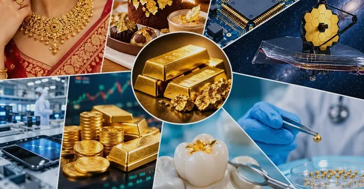 গহনা ছাড়াও আর কি কি কাজে সোনা ব্যবহার করা হয়