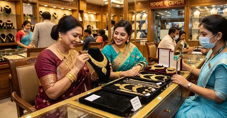 সোনার গহনার দাম ভরিতে কমলো আরও ৩৩২৪ টাকা 