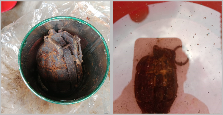 পুরোনো মাটির ঘর ভাঙতে গিয়ে মিললো গ্রেনেড