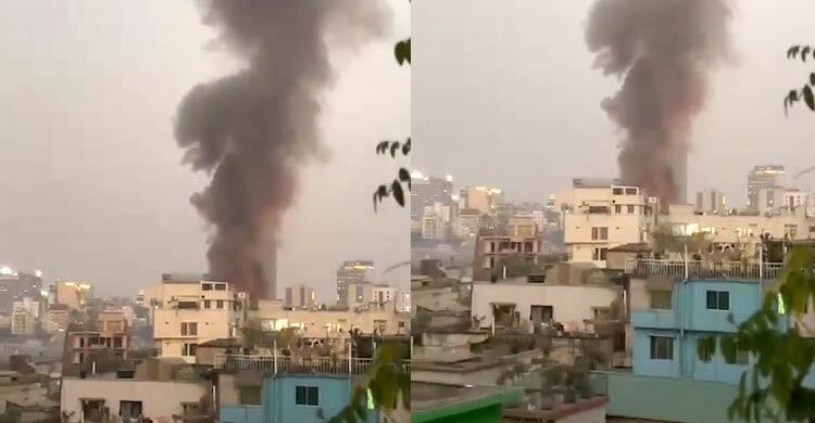 কড়াইল বস্তিতে ভয়াবহ আগুন