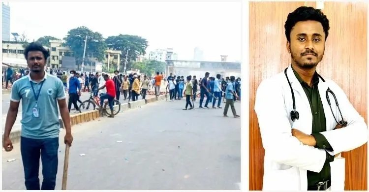 পুলিশের বন্দুকের সেই বাঁটের আঘাত আজও মনে করায় জুলাইয়ের স্মৃতি