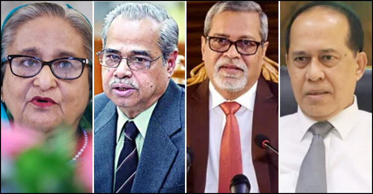 Hasina, 3 former CECs accused in treason case in Ctg