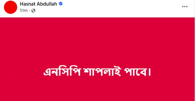এনসিপি শাপলাই পাবে: হাসনাত