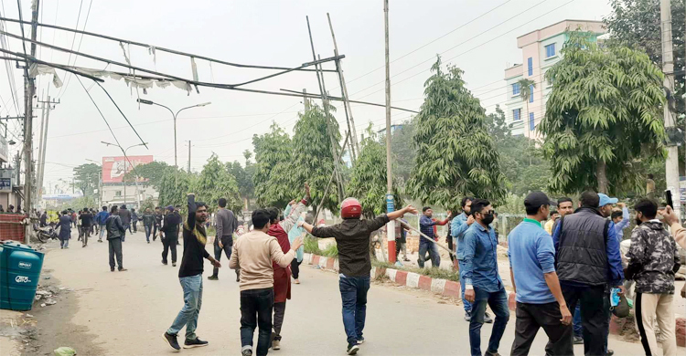 হবিগঞ্জে পুলিশ-বিএনপির সংঘর্ষে আহত অর্ধশত