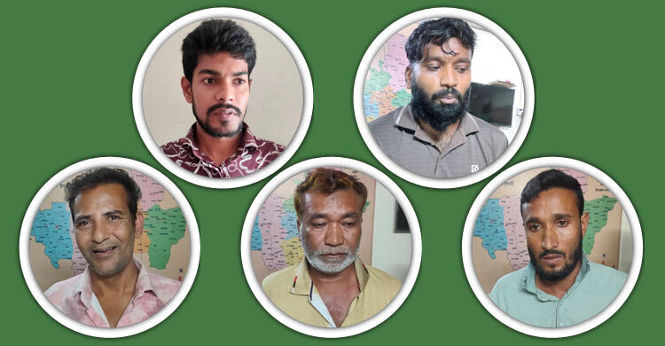 প্রাইভেটকার ছিনতাই করে বিক্রির সময় যুবলীগ নেতাসহ আটক ৫