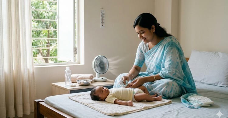 গরমে নবজাতকের যত্ন নেবেন যেভাবে