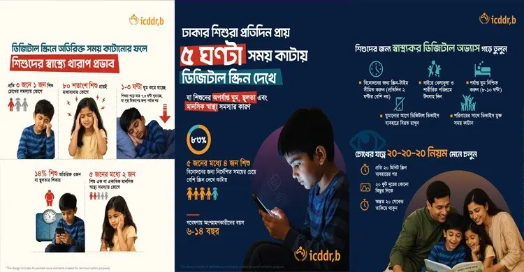দিনে ৫ ঘণ্টা ডিজিটাল স্ক্রিনে কাটায় শিশুরা, তৈরি করছে ভয়ানক সমস্যা
