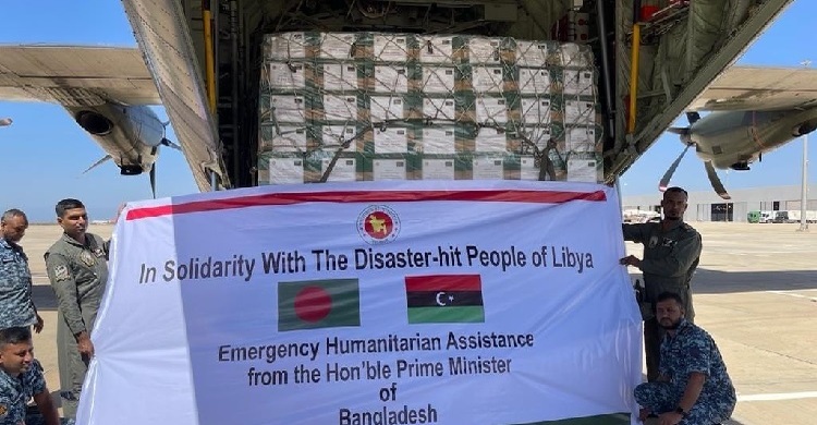 লিবিয়া পৌঁছালো বাংলাদেশের ত্রাণ