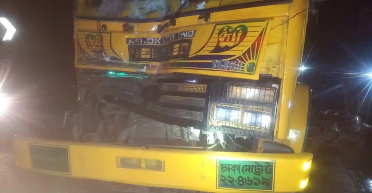 চাঁপাইনবাবগঞ্জে পণ্যবাহী ট্রাকে পেট্রলবোমা হামলা