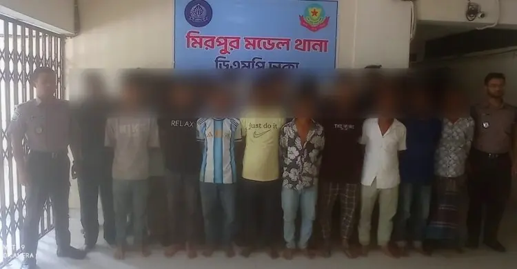 মিরপুর এলাকায় বিশেষ অভিযান, গ্রেফতার ৩৫