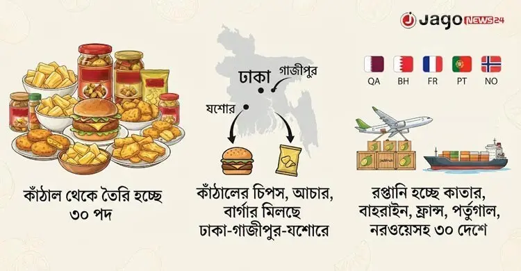 কাঁঠালের চিপস-আচার রপ্তানি হচ্ছে মধ্যপ্রাচ্য-ইউরোপে