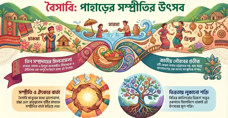 বৈসাবি: পাহাড়ের জীবন্ত সংস্কৃতি, ঐক্য ও নবজাগরণের প্রতীক
