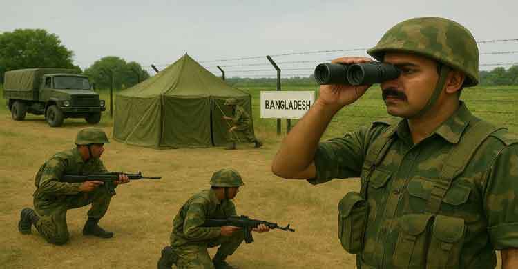 বাংলাদেশ সীমান্তের পাশে তিন সেনা ঘাঁটি স্থাপন করেছে ভারত