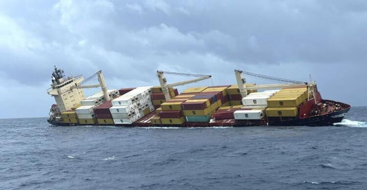 India on alert after ship carrying ‘hazardous cargo’ capsizes