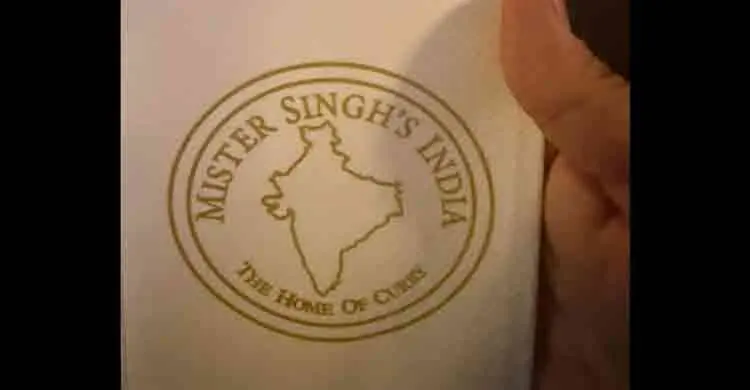 সেভেন সিস্টার্স ছাড়াই ভারতের মানচিত্র ছাপাল ব্রিটিশ-ভারতীয় রেস্তোরাঁ