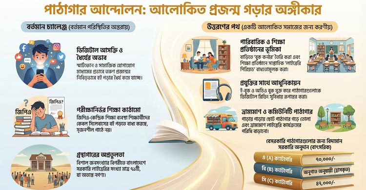 পাঠাগারমুখী প্রজন্ম: আলোকিত আগামীর কারিগর