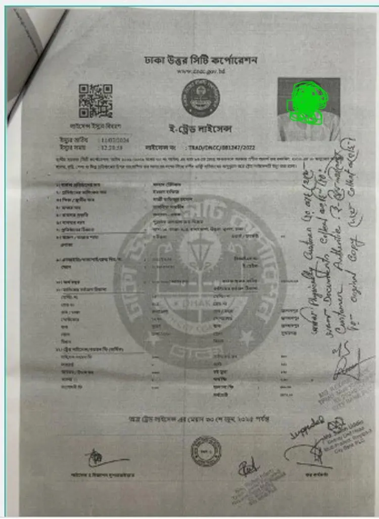 ভুয়া ট্রেড লাইসেন্স