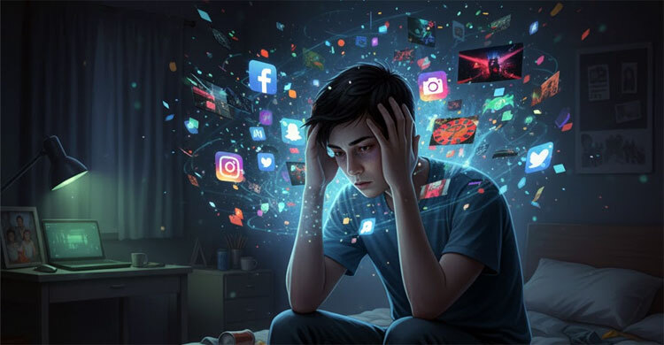 ইন্টারনেট আসক্তিতে বাড়ছে তরুণদের মানসিক চাপ