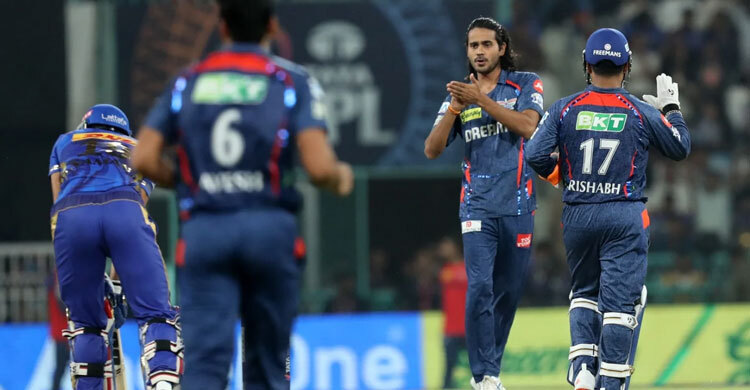 শ্বাসরুদ্ধকর ম্যাচে মুম্বাইকে হারাল লখনৌ