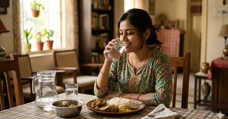খাবারের সময় পানি খাওয়া কি বিপজ্জনক? যা বলছে বিজ্ঞান